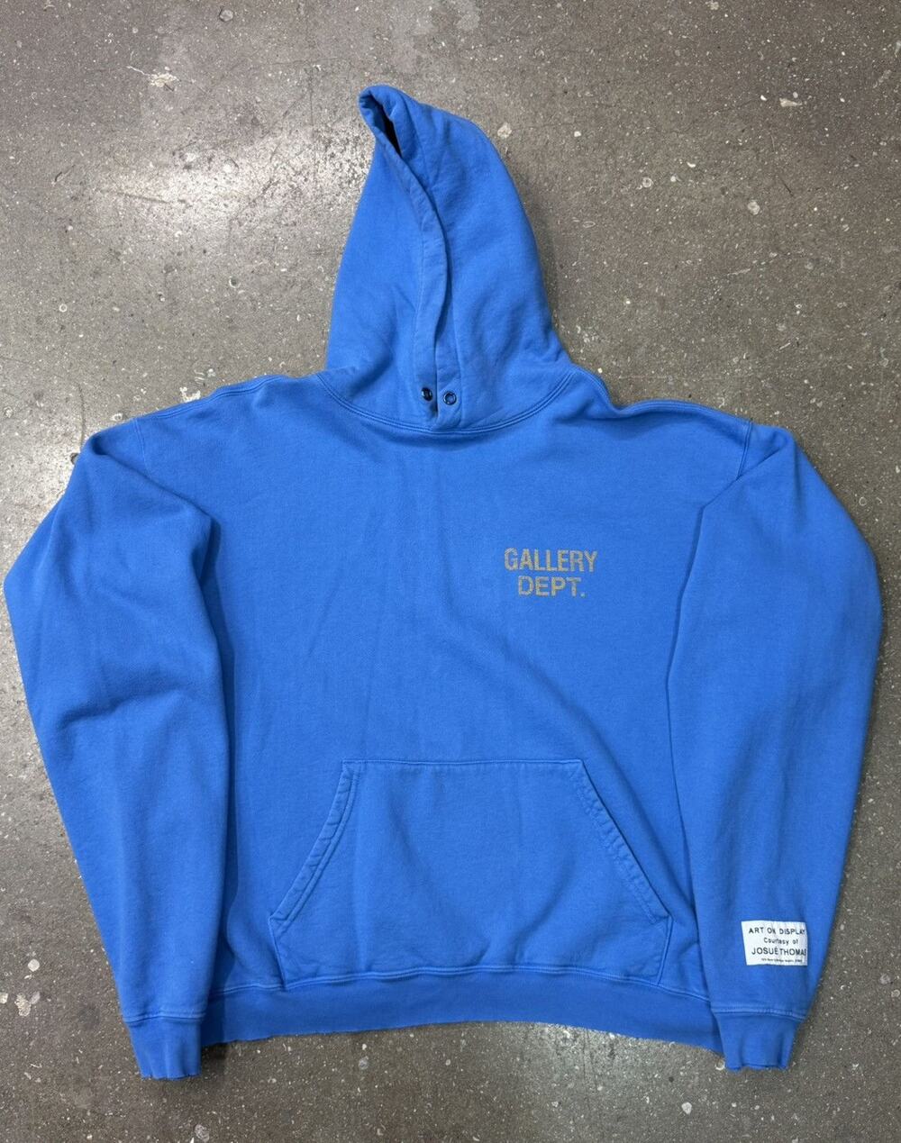 Gallery Dept 90s Logo Gold/Blue Pullover Hoodie
